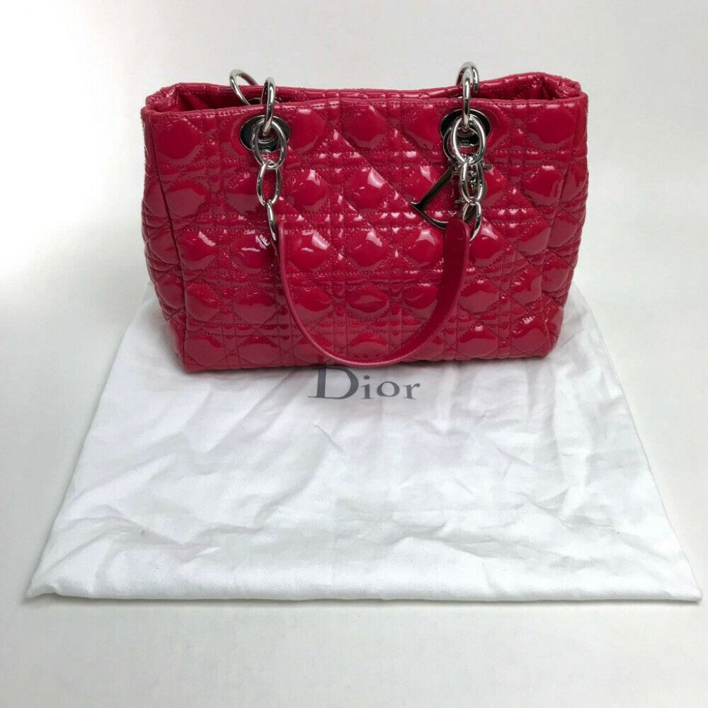 CHRISTIAN DIOR Lady Dior Chain Tote Hand Bag M0955PVR - Picture 3 of 16
